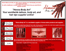 Tablet Screenshot of henna-tattoos-kits.com